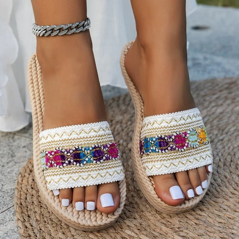 Women's Boho Tassel Platform Sandals