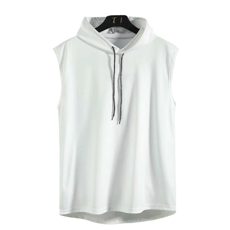 Men's Sleeveless Hooded Gym Vest