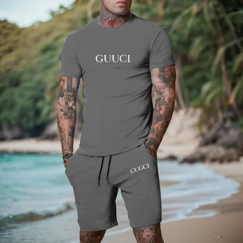 Men's Summer Casual T-Shirt & Shorts Set