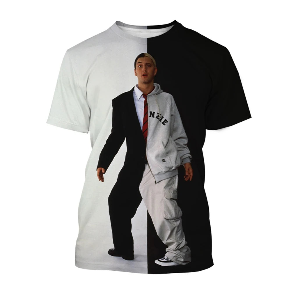 Unisex Rapper 3D Print Hip-Hop T-Shirt