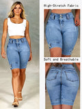 Women's Double-Buckle Slim Fit Denim Jeans
