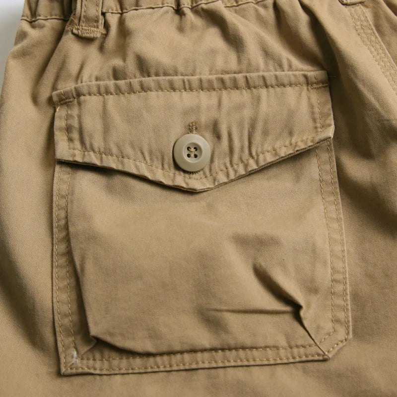 DOUSE Men's Multi-Pocket Cargo Shorts – Military Tactical Cotton Capri Pants