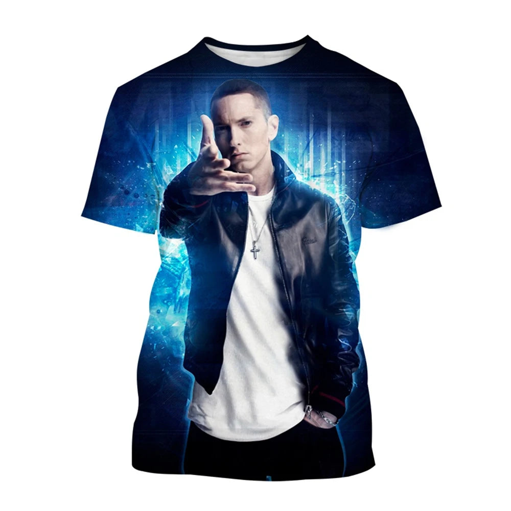 Unisex Rapper 3D Print Hip-Hop T-Shirt