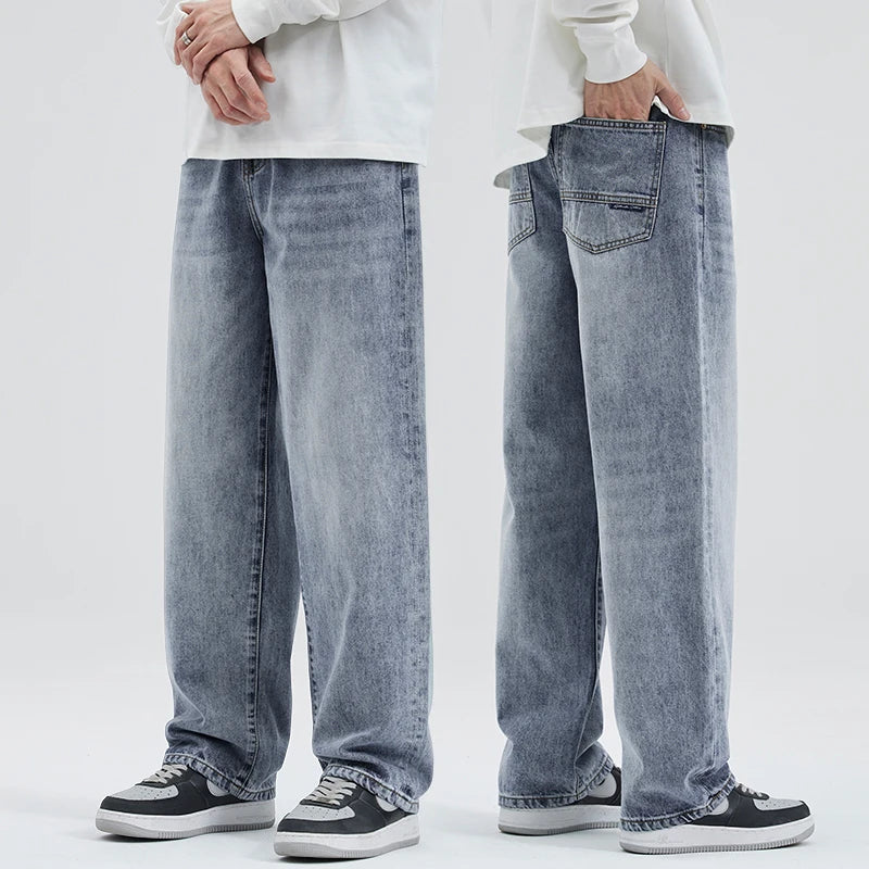 Men's Y2K Vintage Baggy Straight Denim Jeans