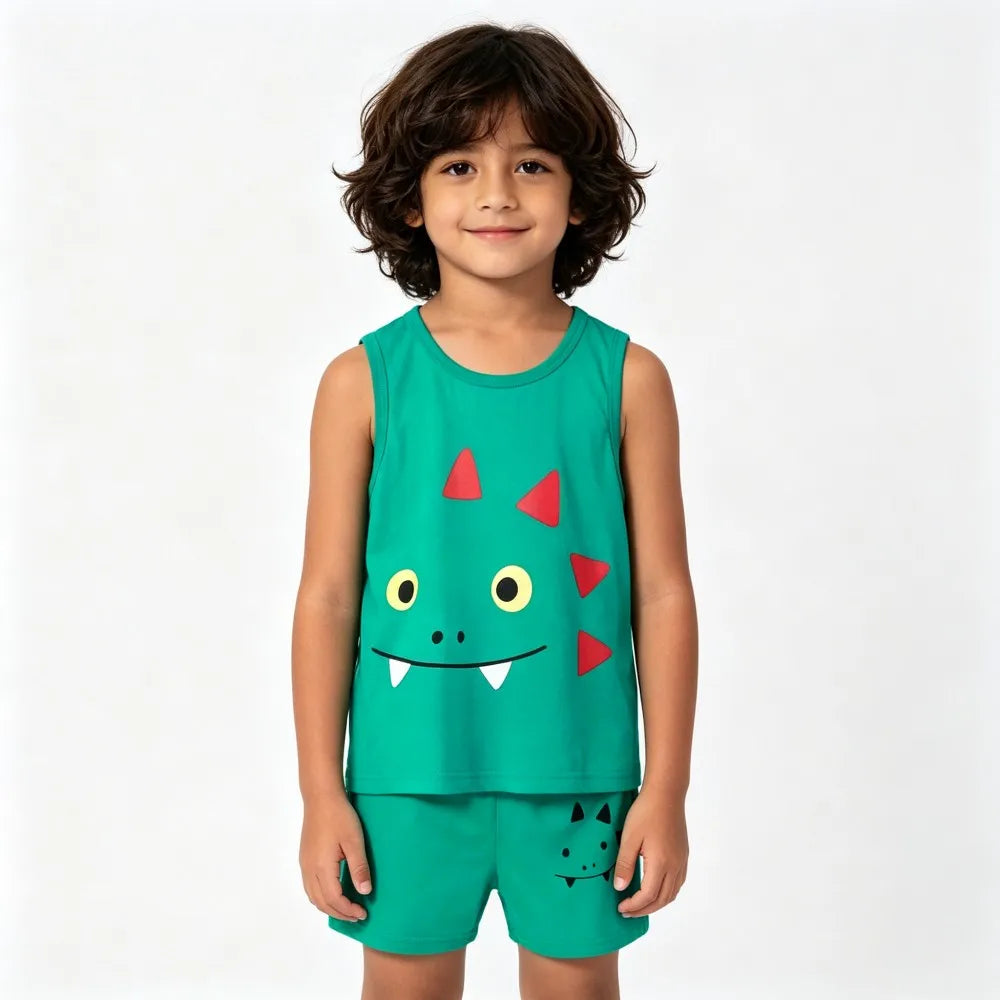 Kids' Vest & Shorts Summer Tank Set