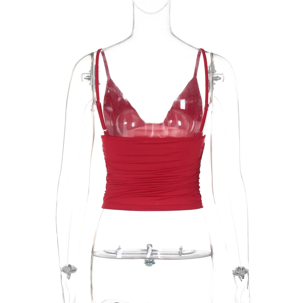 Women's Ruched Bodycon Camisole Top