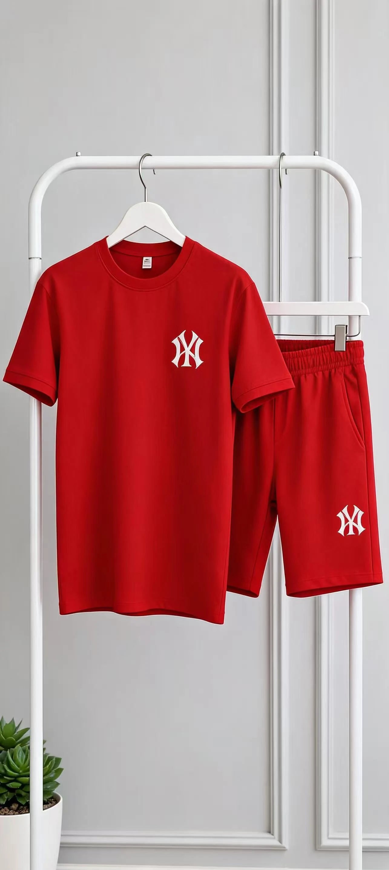 Men's Printed T-Shirt & Pants Sports Set