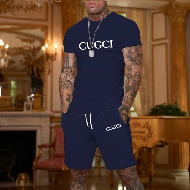 Men's Summer Casual T-Shirt & Shorts Set