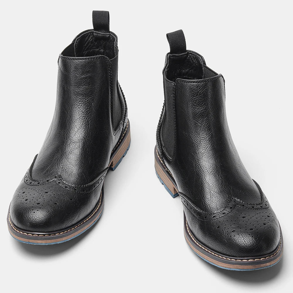 Men's Retro Leather Chelsea Boots