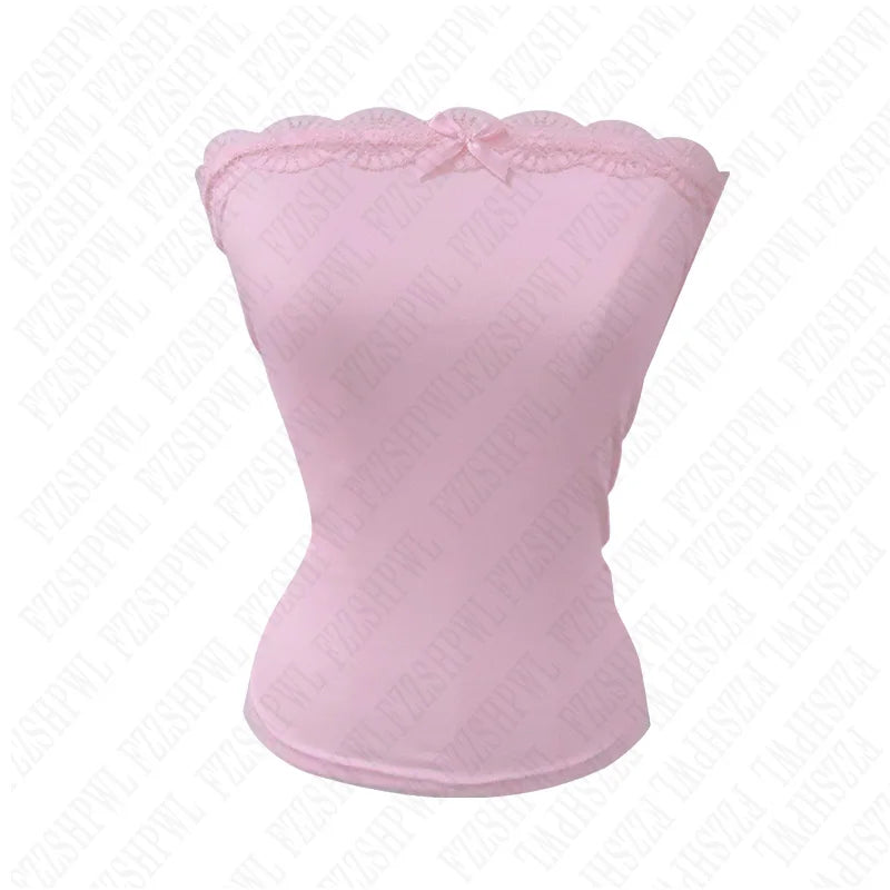 Women's Y2K Tube Top & Mini Shorts Set