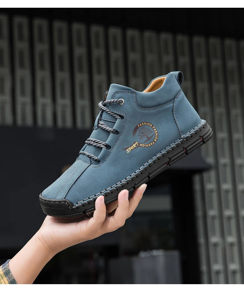 Men's Handmade Leather Outdoor Ankle Boots