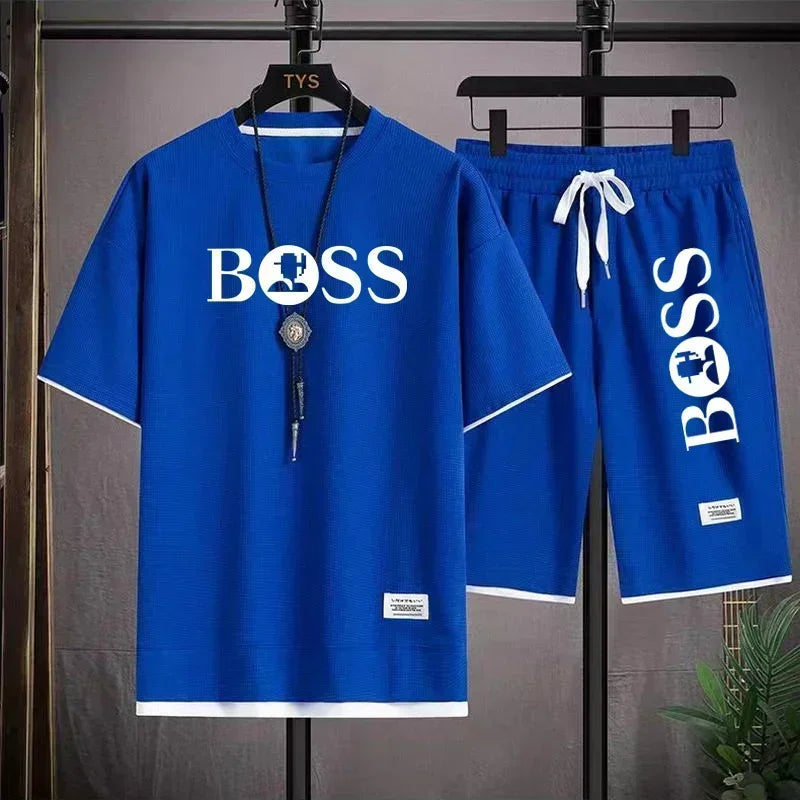 Men's Breathable T-Shirt & Shorts Sports Set