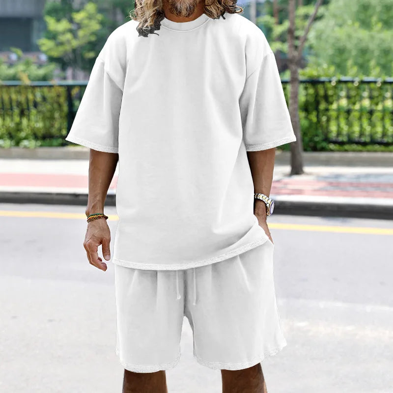 Men's Oversized Casual Sports T-Shirt & Shorts Set
