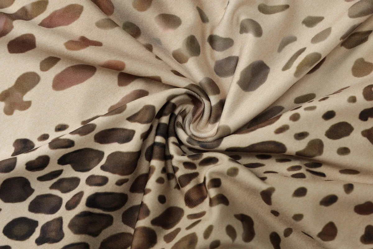 Women's Halter Leopard Bandage Maxi Dress