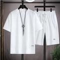 Men's Waffle T-Shirt & Shorts Tracksuit Set