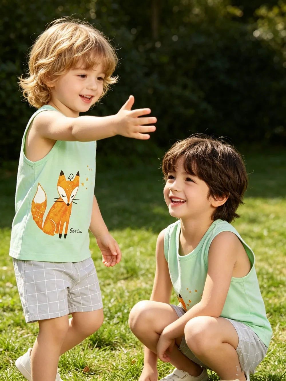 Kids' Vest & Shorts Summer Tank Set