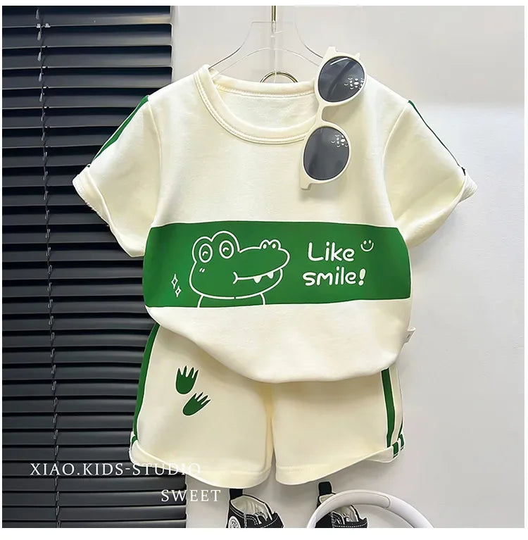 Toddler Striped T-Shirt & Shorts Lounge Set