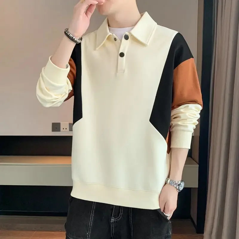 Men's Oversized Polo Sweatshirt