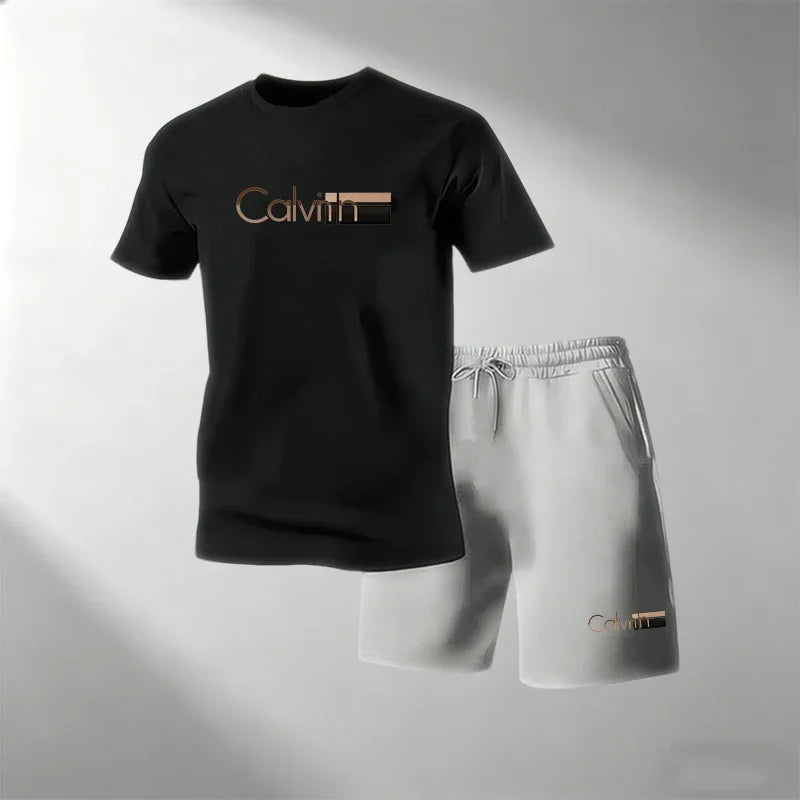 Men's Quick-Dry Fitness T-Shirt & Shorts Set