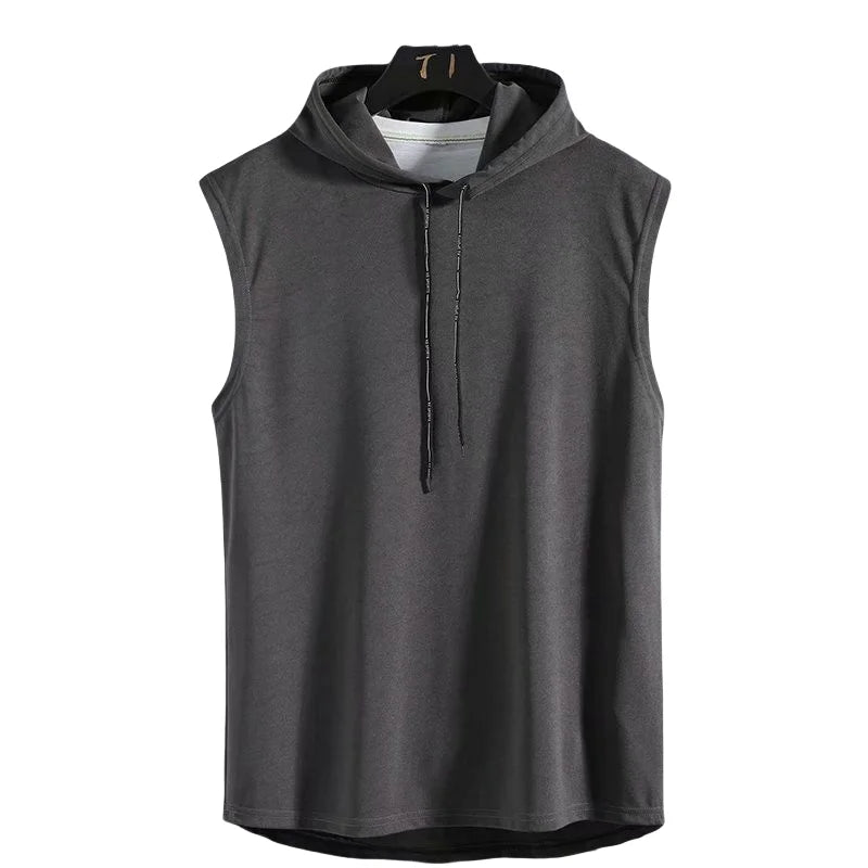 Men's Sleeveless Hooded Gym Vest