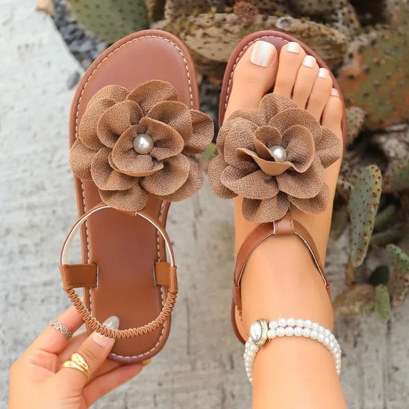 Women's Floral Flat Casual Sandals