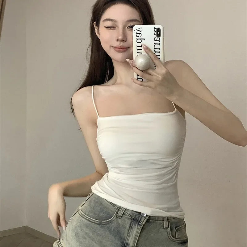 Women's Thin Strap Fitted Camisole Top