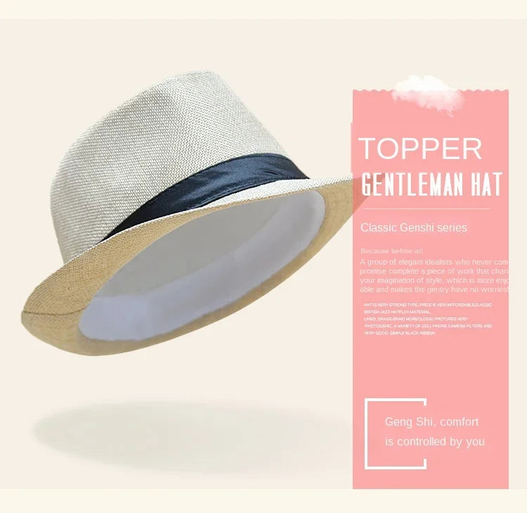 Unisex Vintage Fedora Panama Hat