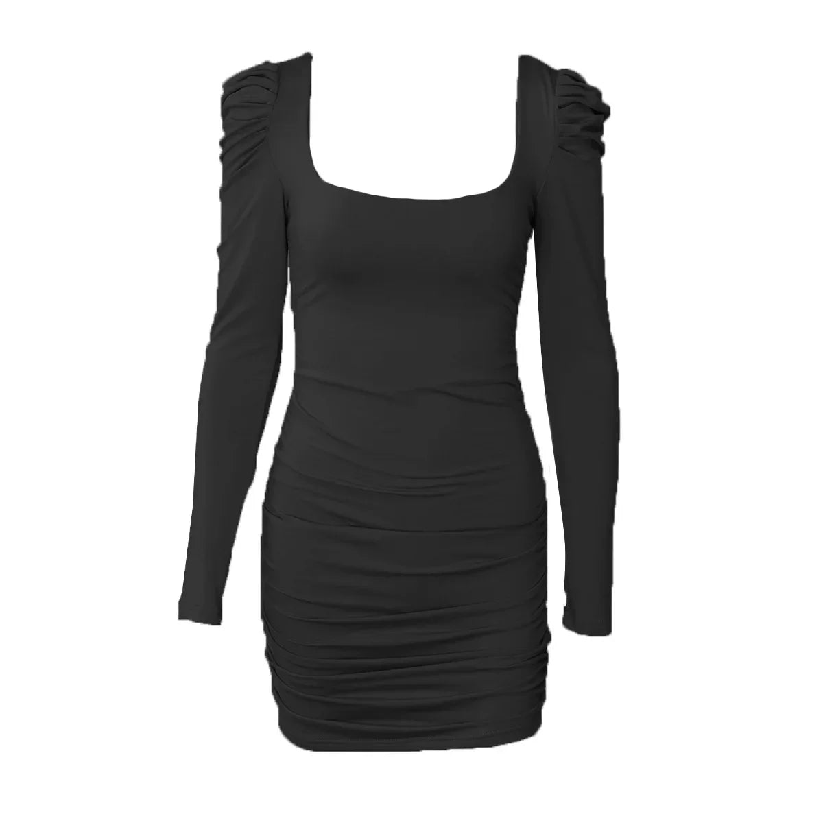 Women's Backless Velvet Stacked-Shoulder Mini Dress