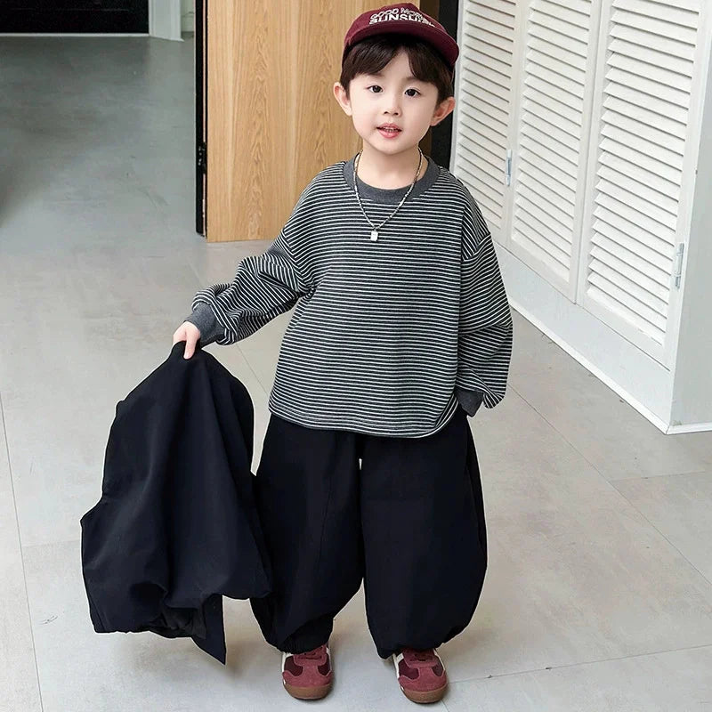 Kids' Striped Vest & Trousers 3-Piece Set