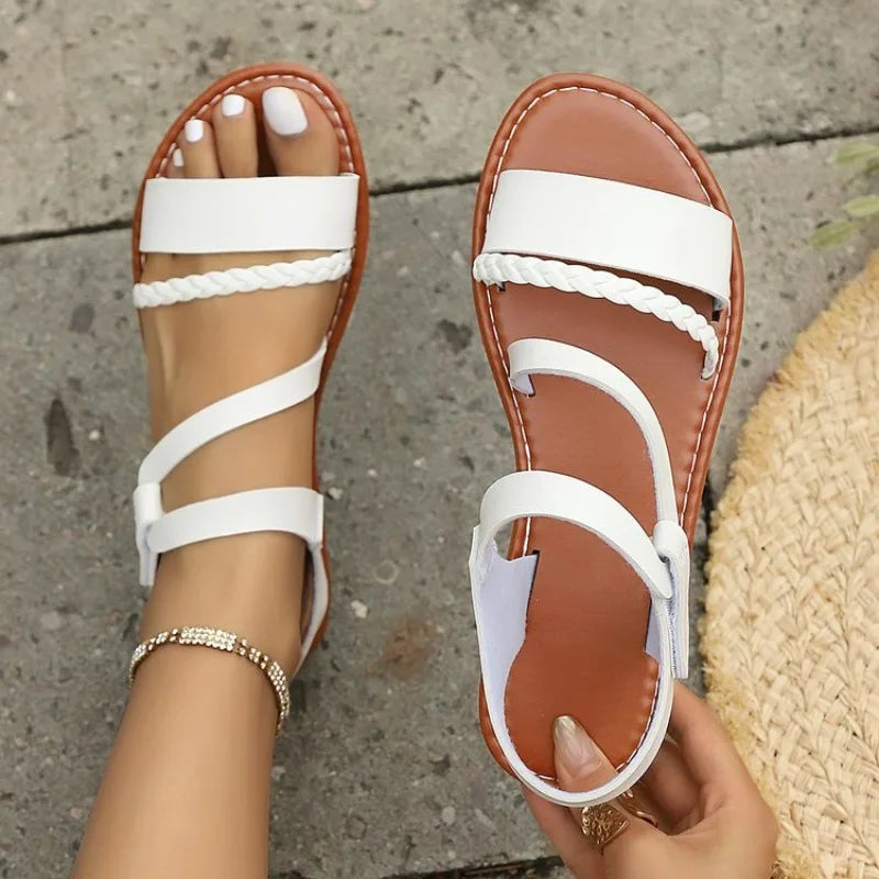 Women's Flat Roman Strap Sandals