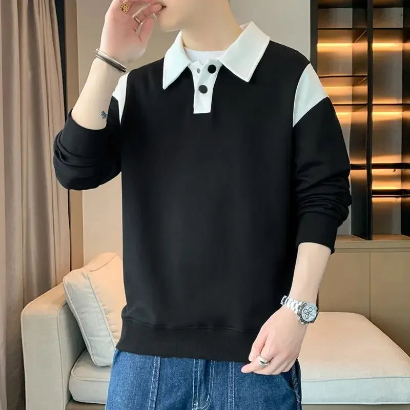 Men's Oversized Polo Sweatshirt