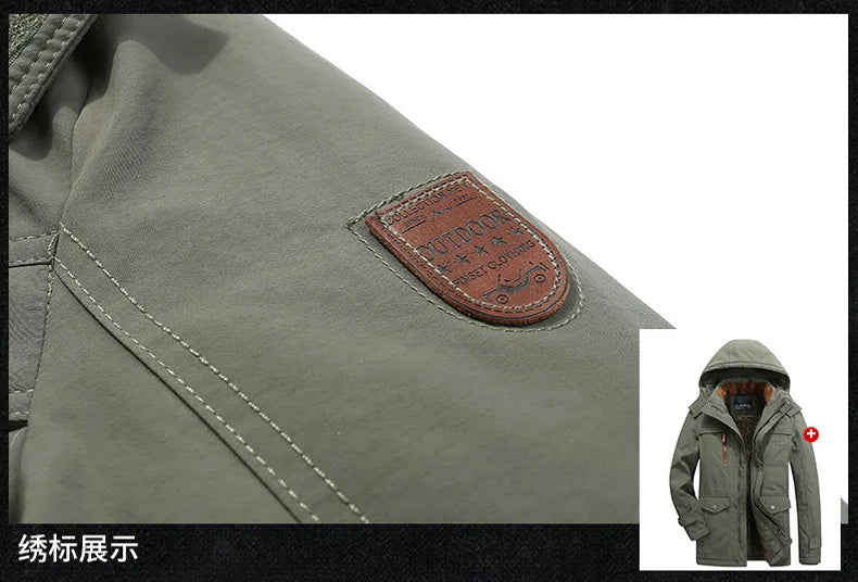 Men's Velvet Padded Winter Jacket
