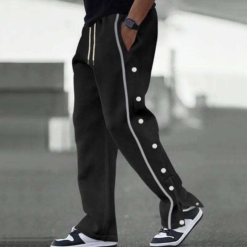 Men's Drawstring Straight-Leg Casual Pants