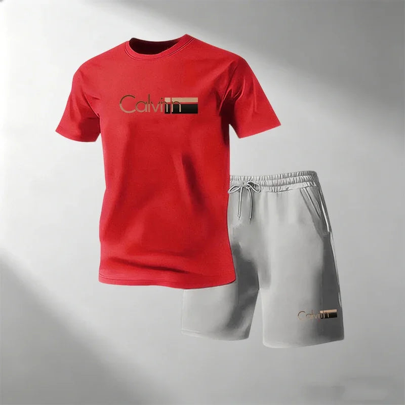 Men's Quick-Dry Fitness T-Shirt & Shorts Set
