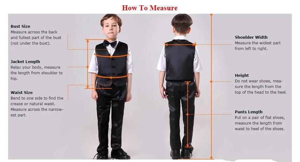 Boys' Double-Breasted Formal Suit Set