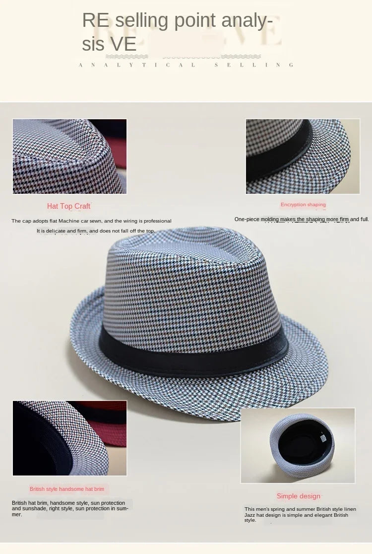 Unisex Vintage Fedora Panama Hat
