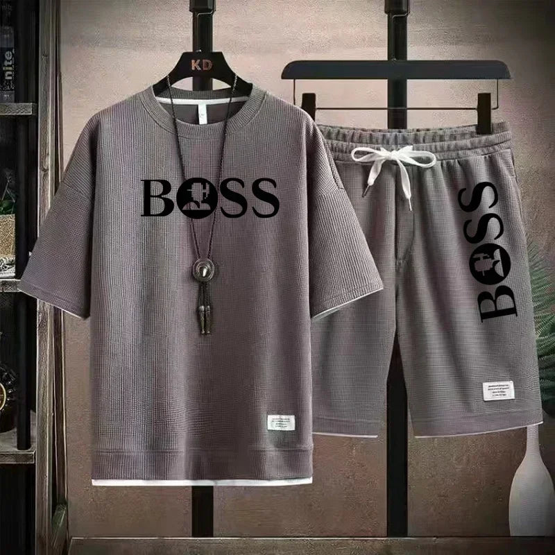 Men's Breathable T-Shirt & Shorts Sports Set