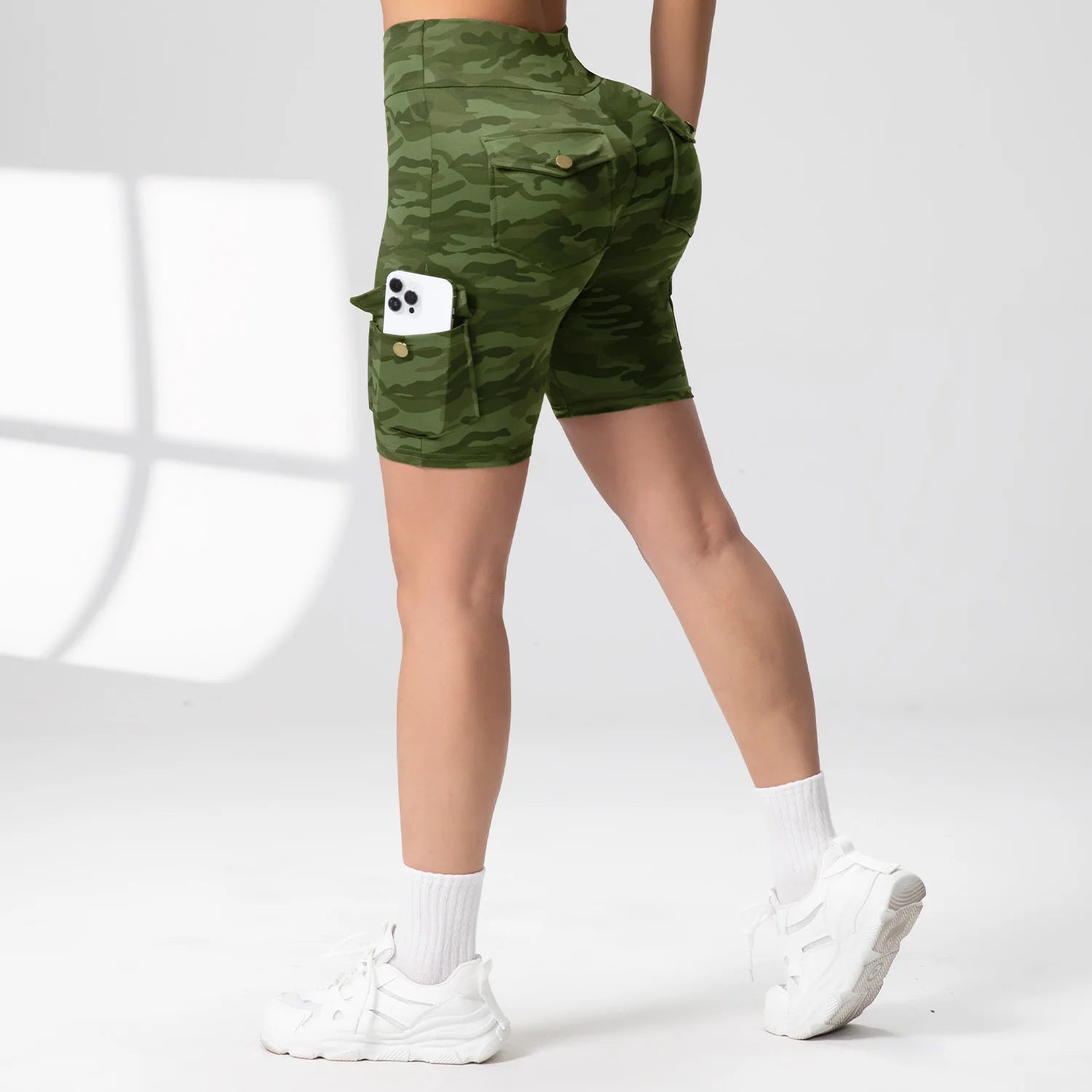 Women's Camo Butt-Lifting Workout Shorts