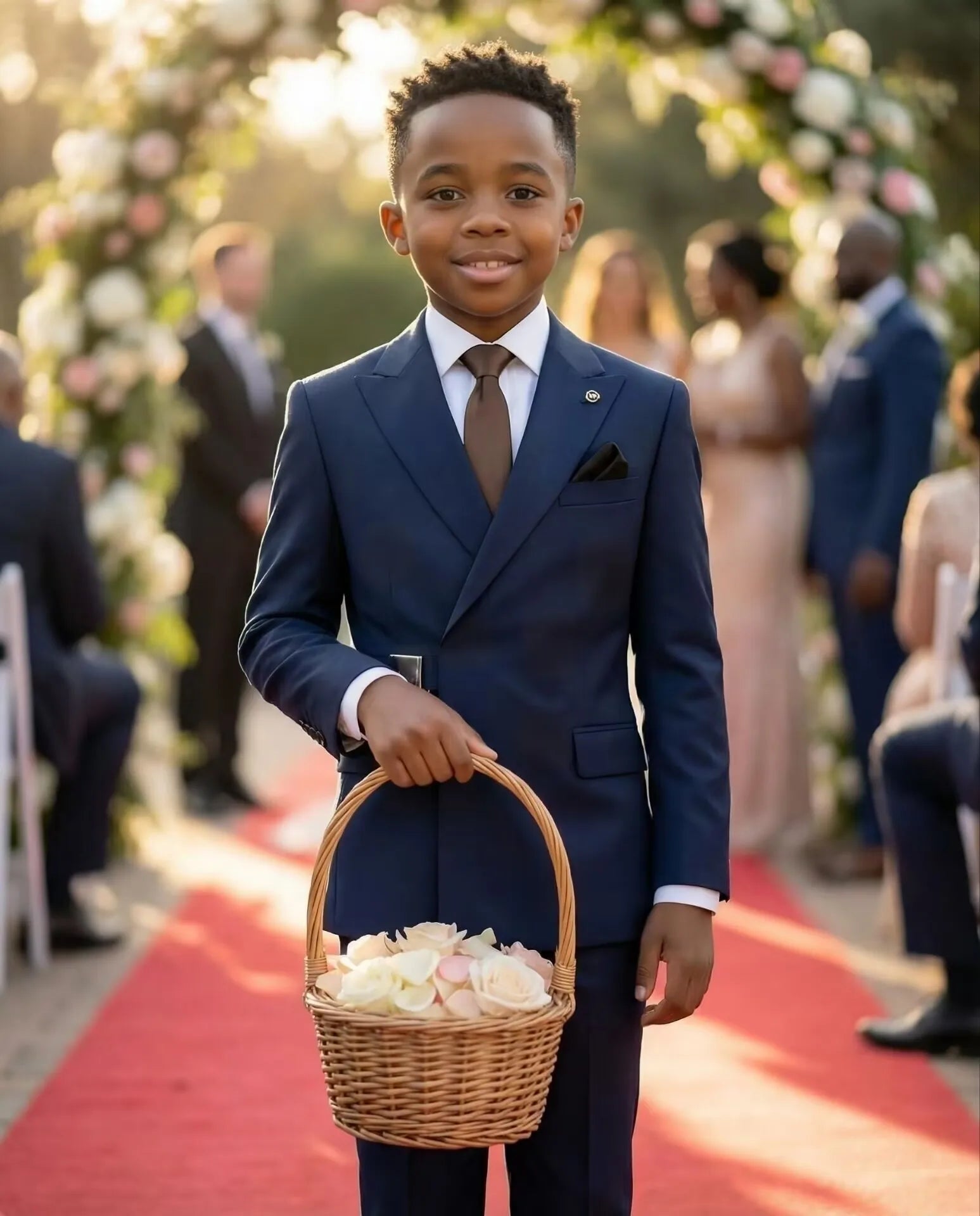 Boys' Double-Breasted Formal Suit Set