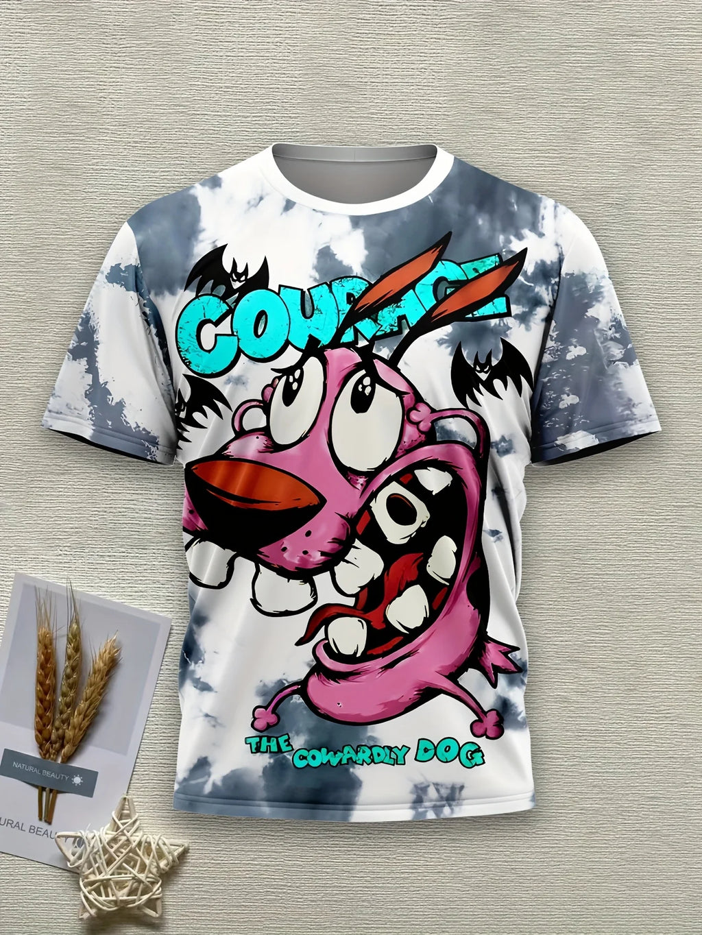 Men's 3D Cartoon Dog Print Casual T-Shirt