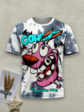 Men's 3D Cartoon Dog Print Casual T-Shirt