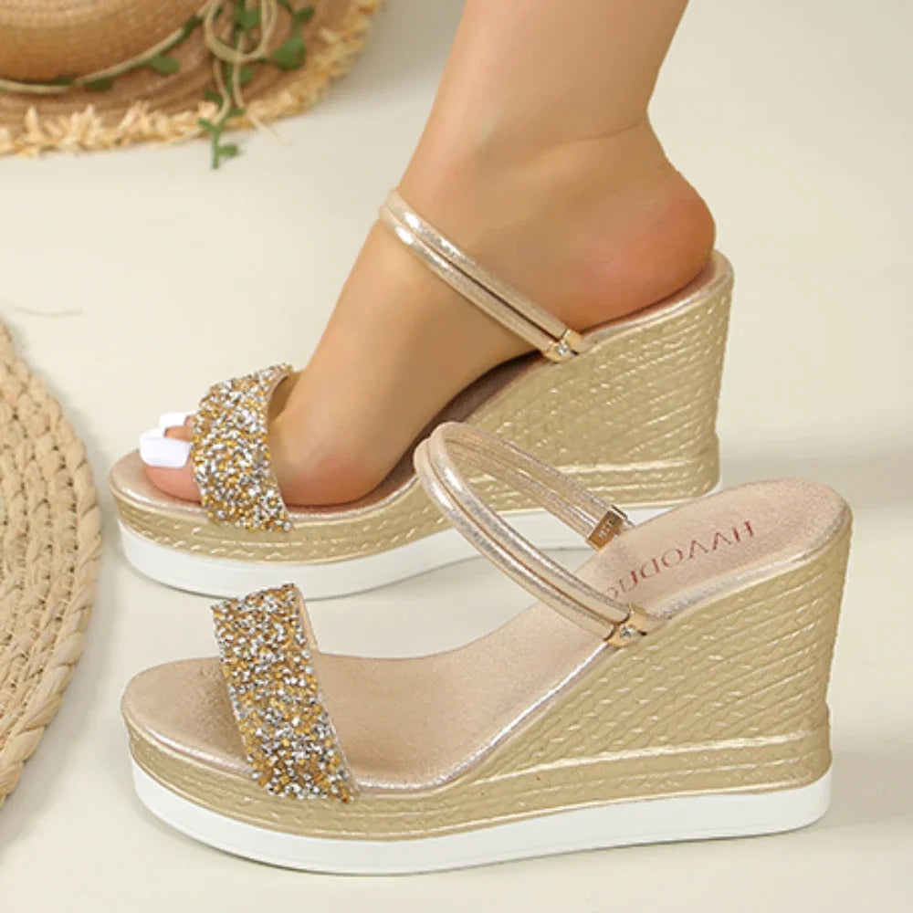 Women's Wedge Platform Slip-On Sandals