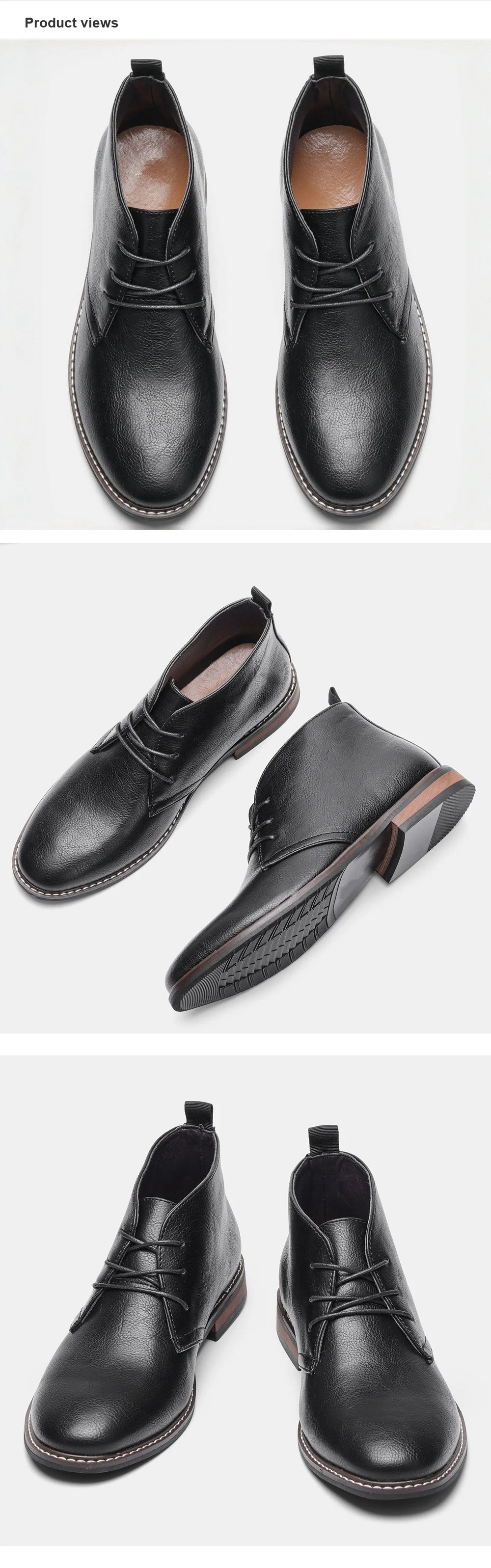 Men's Retro Casual Lace-Up Desert Boots