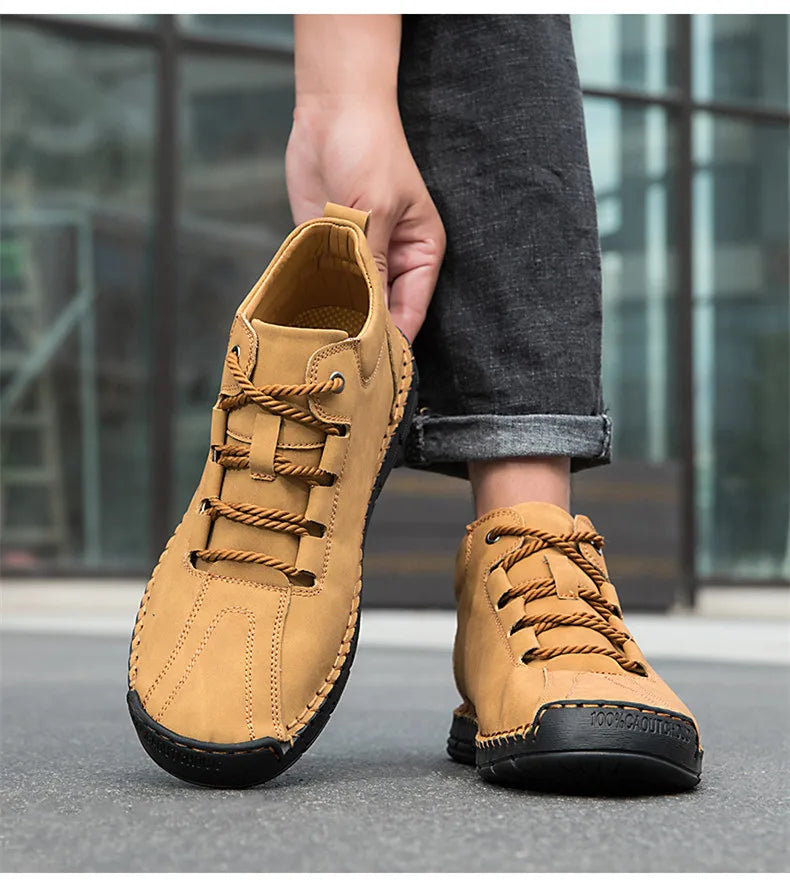 Men's Handmade Leather Outdoor Ankle Boots