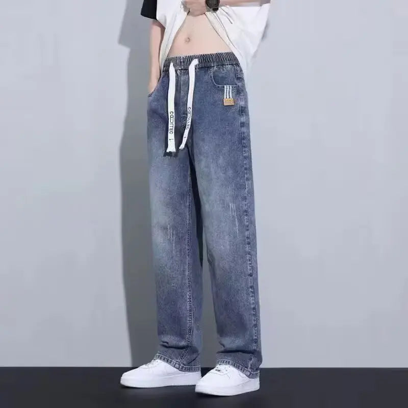Men's Loose Wide-Leg Casual Jeans