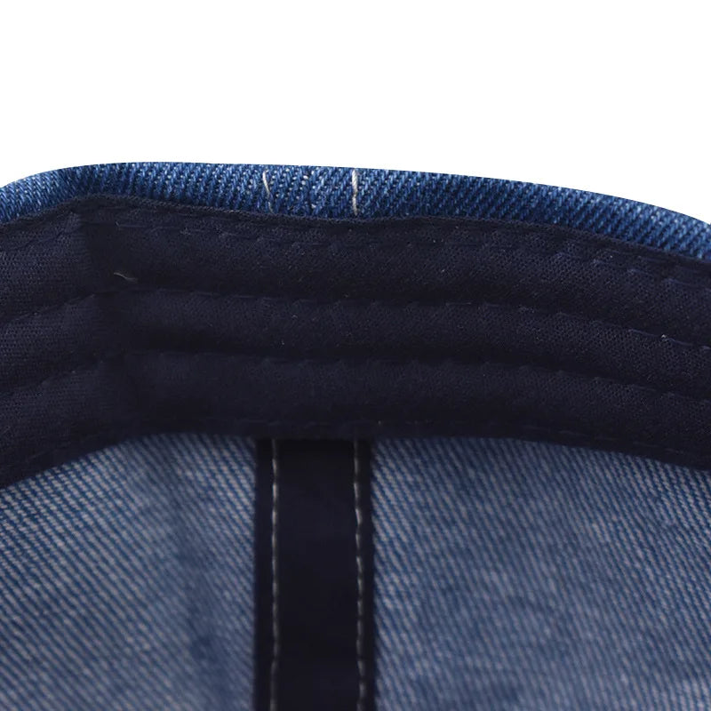 Washed Denim Snapback Trucker Hat