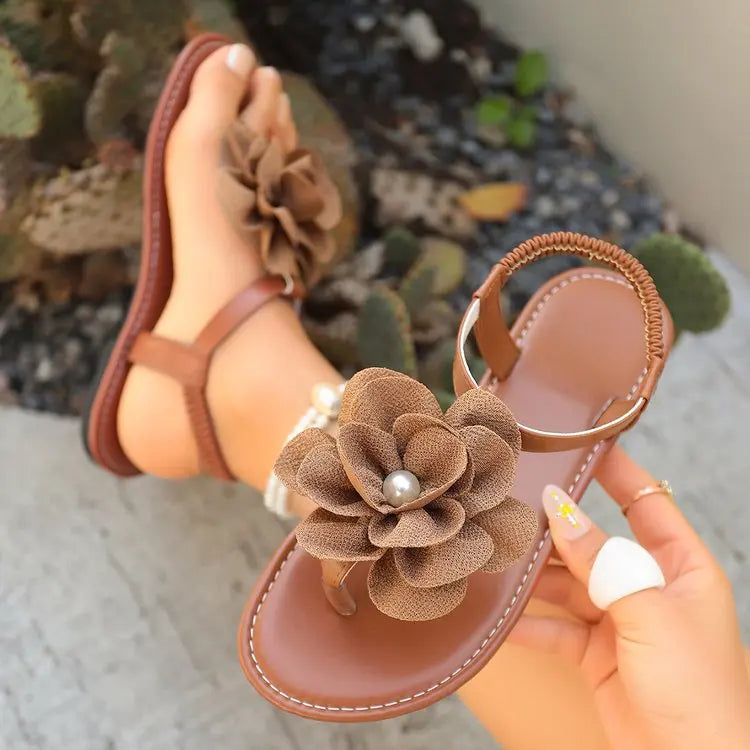 Women's Floral Flat Casual Sandals