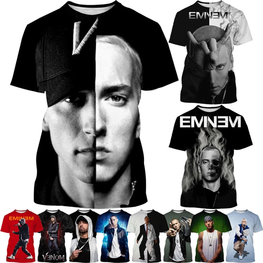 Unisex Rapper 3D Print Hip-Hop T-Shirt