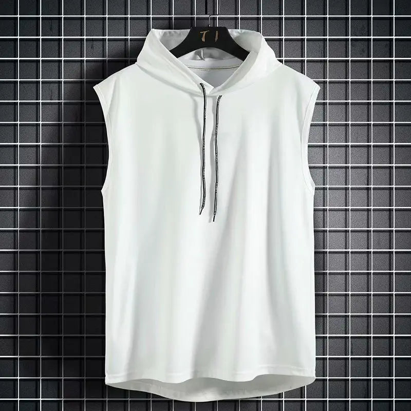 Men's Sleeveless Hooded Gym Vest