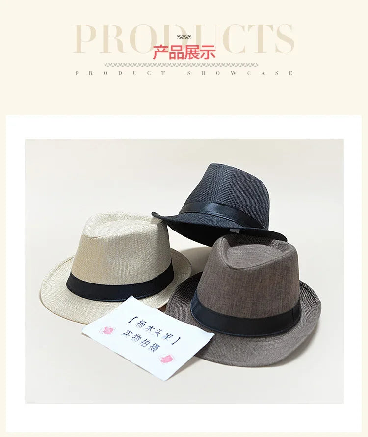 Unisex Vintage Fedora Panama Hat